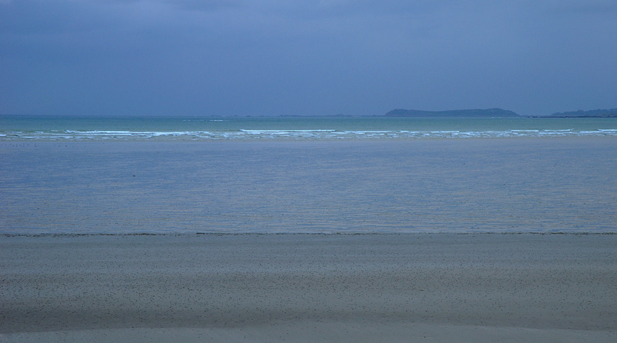 Beau livre photo Bretagne : plage de Plestin-les-Grèves, le soir